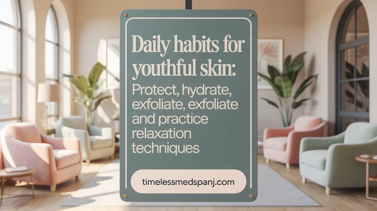 Daily Habits for Youthful Skin: Protect, Hydrate, Exfoliate, and Manage Stress