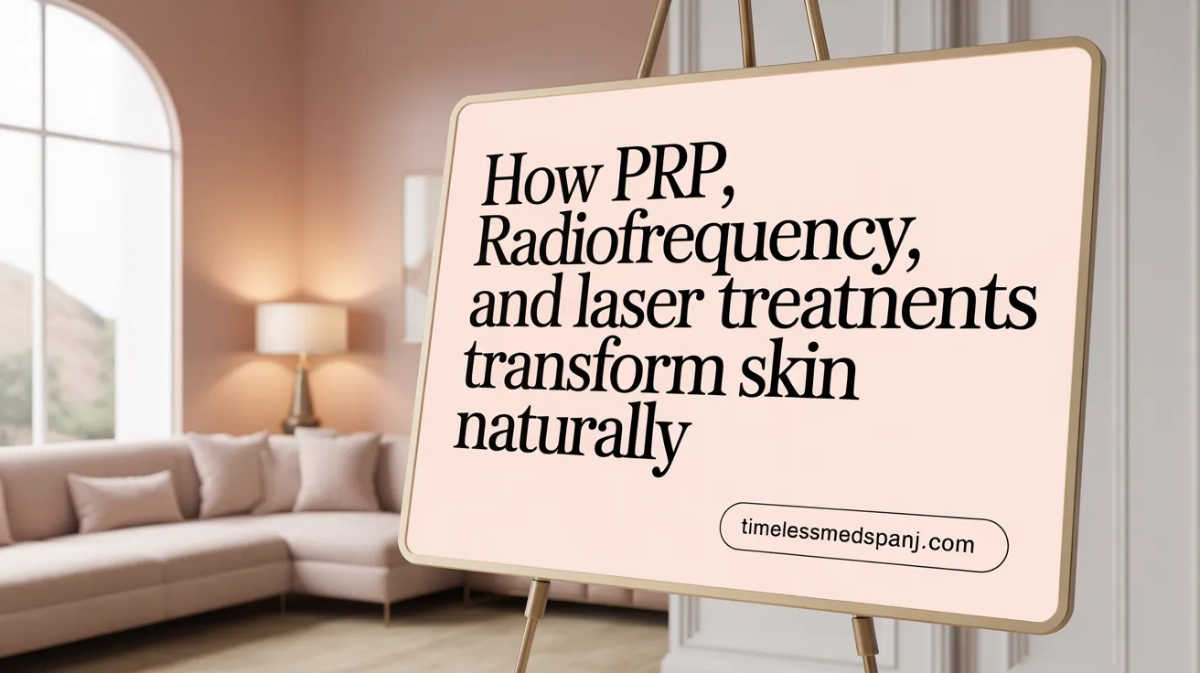 How PRP, Radiofrequency, and Laser Treatments Transform Skin Naturally