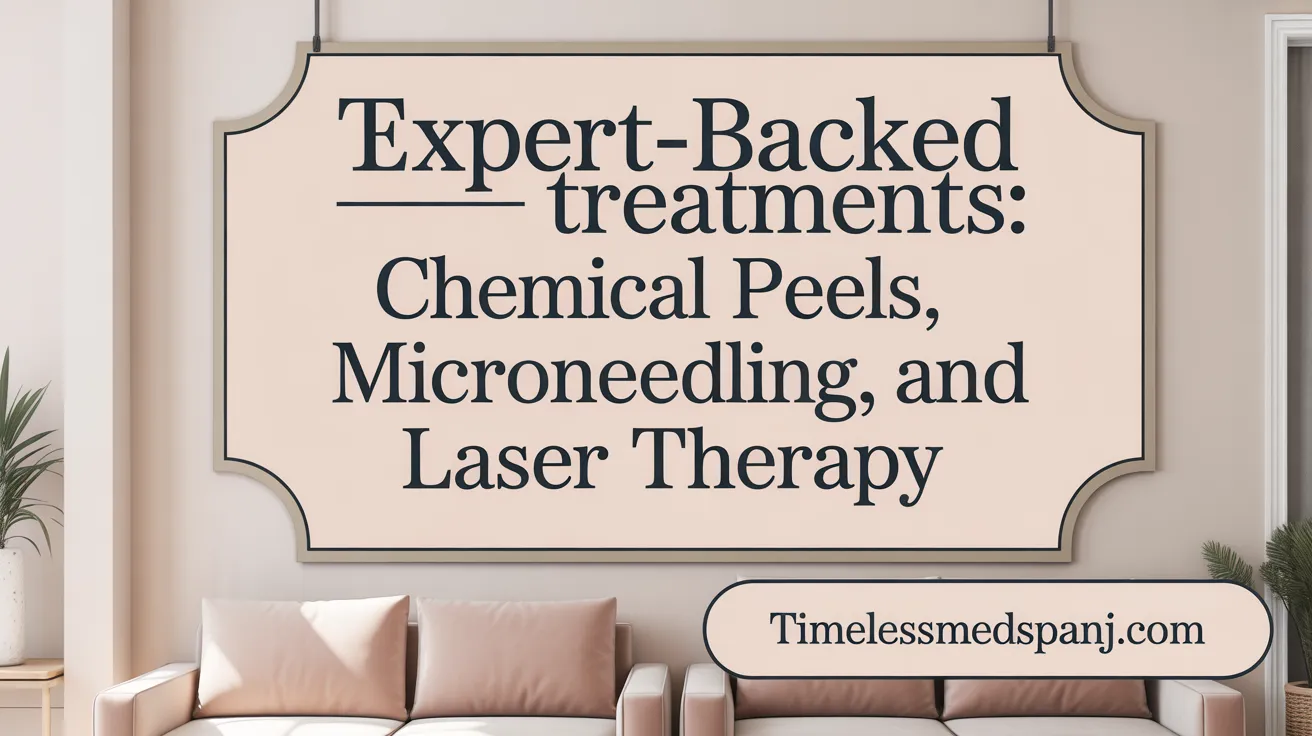 Expert-Backed Treatments: Chemical Peels, Microneedling, and Laser Therapy