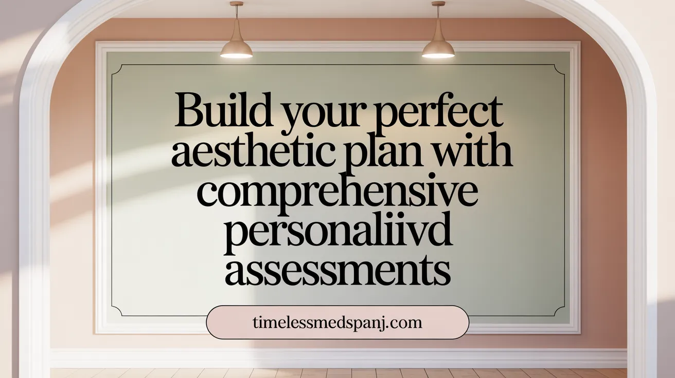 Build your perfect aesthetic plan with comprehensive personalized assessments