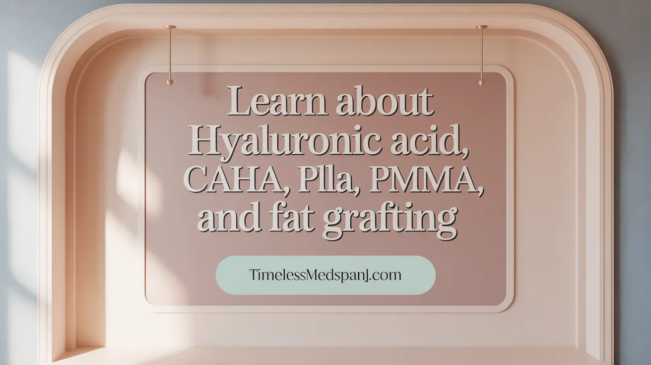 Learn About Hyaluronic Acid, CaHA, PLLA, PMMA, and Fat Grafting