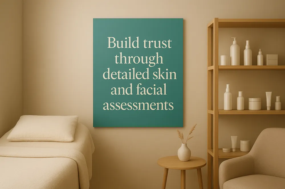 Build trust through detailed skin and facial assessments