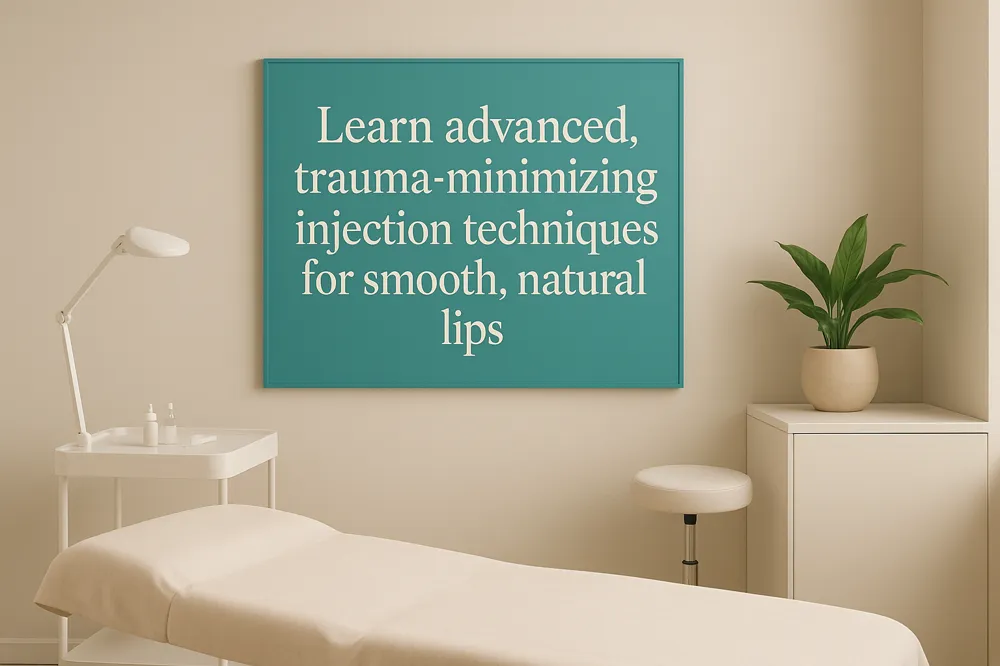 Learn advanced, trauma-minimizing injection techniques for smooth, natural lips