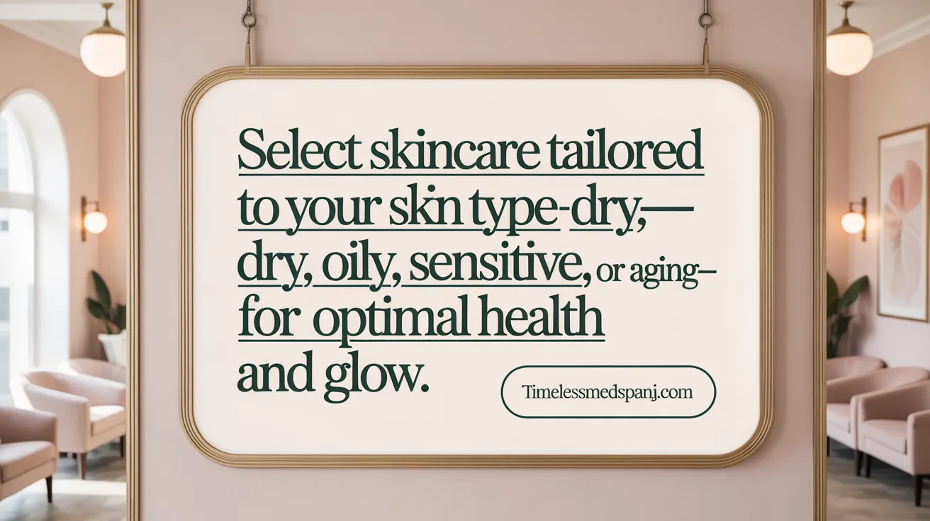 Select skincare tailored to your skin type—dry, oily, sensitive, or aging—for optimal health and glow.