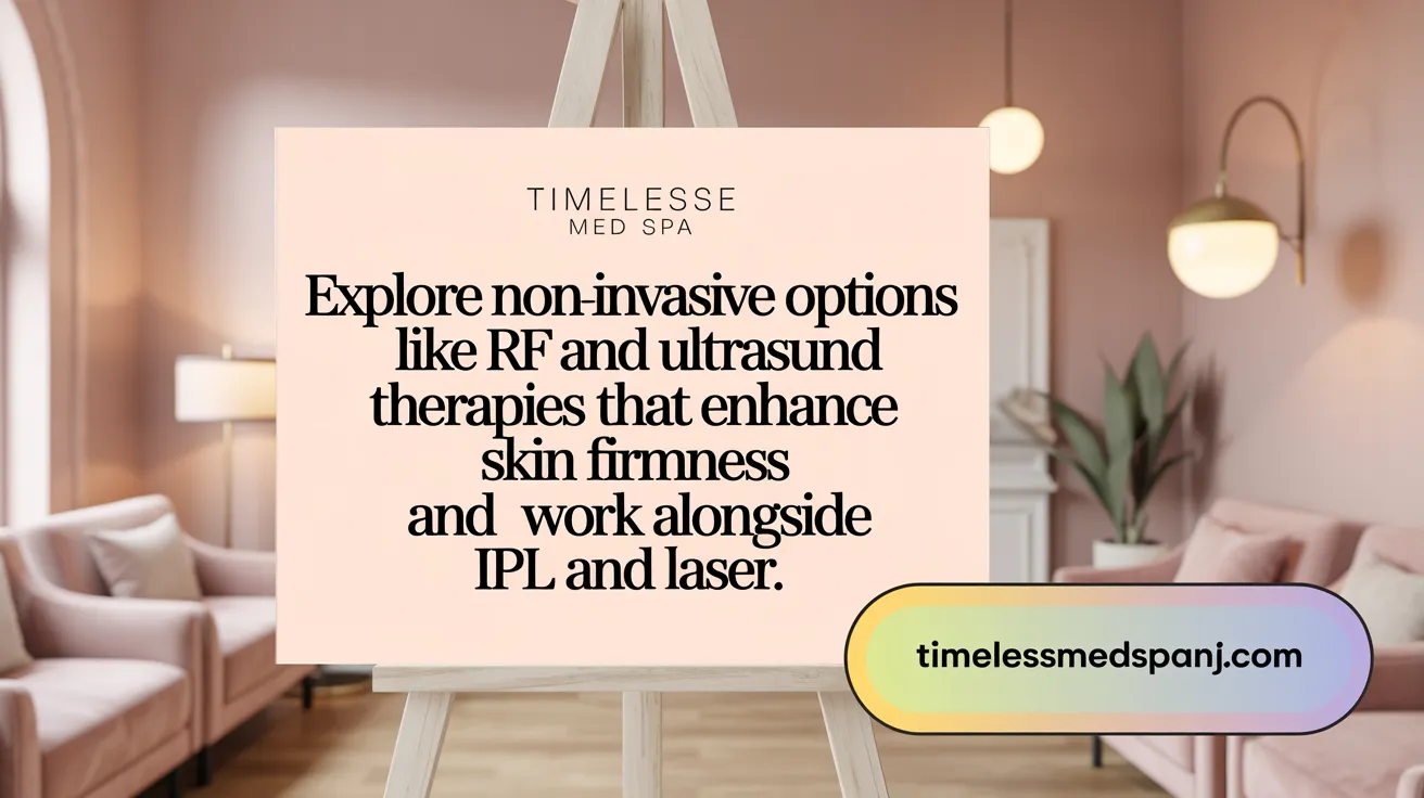 Explore non-invasive options like RF and ultrasound therapies that enhance skin firmness and work alongside IPL and laser.
