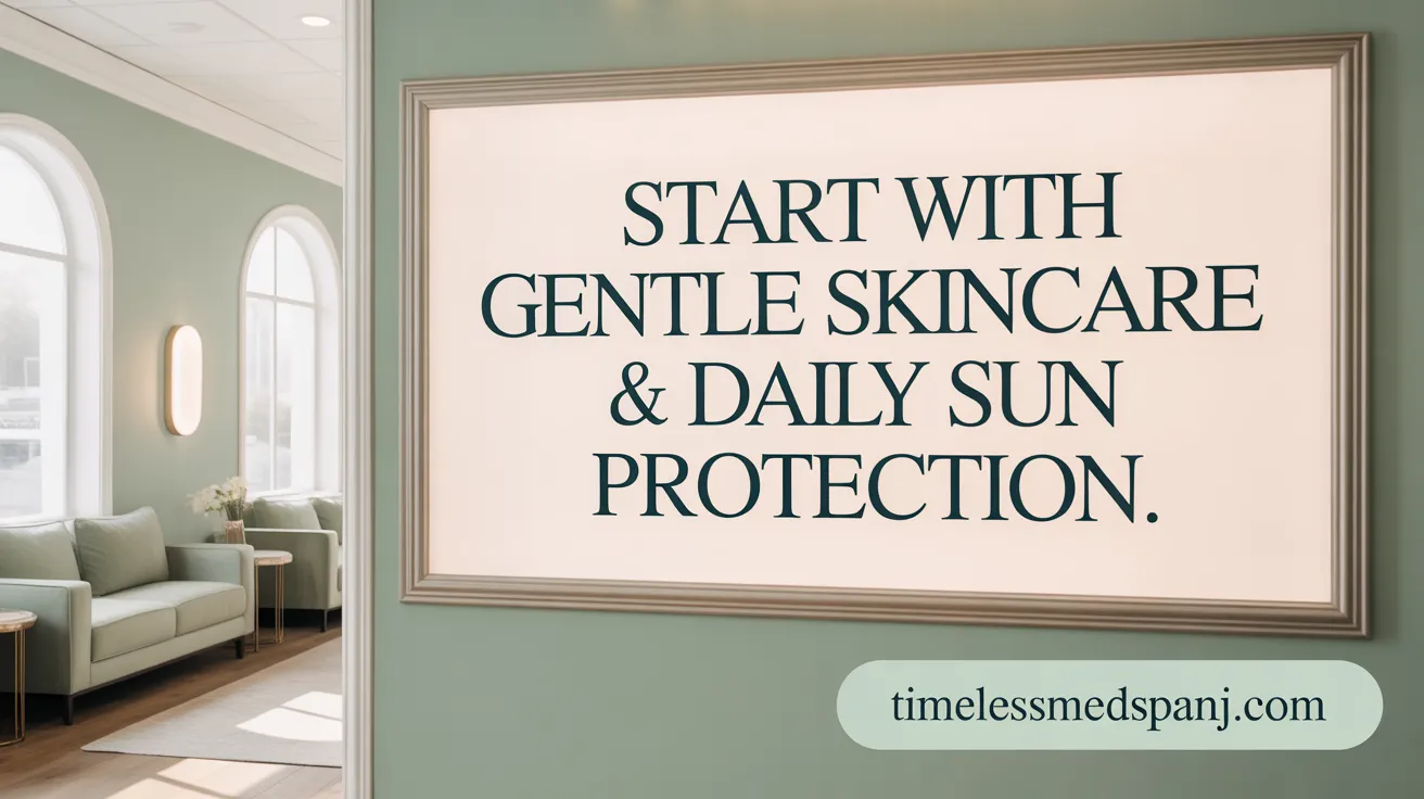 Start with Gentle Cleansing & Proper Sun Defense