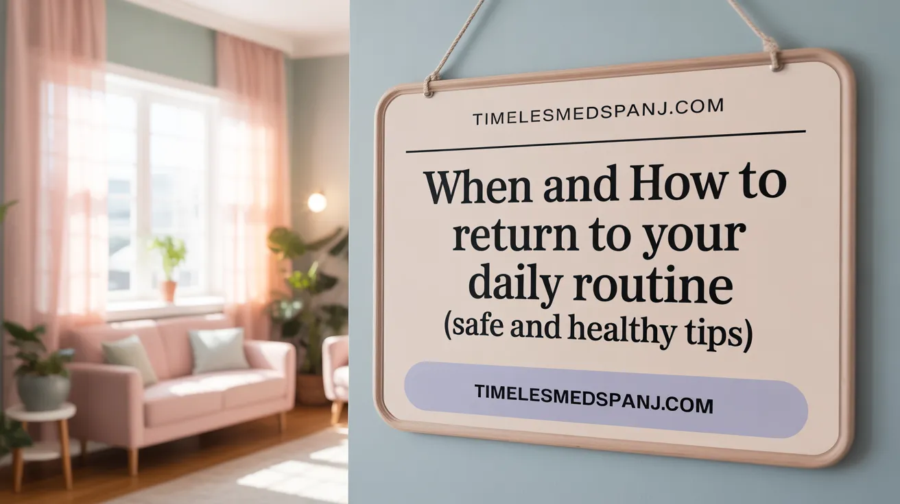 When and How to Return to Your Daily Routine