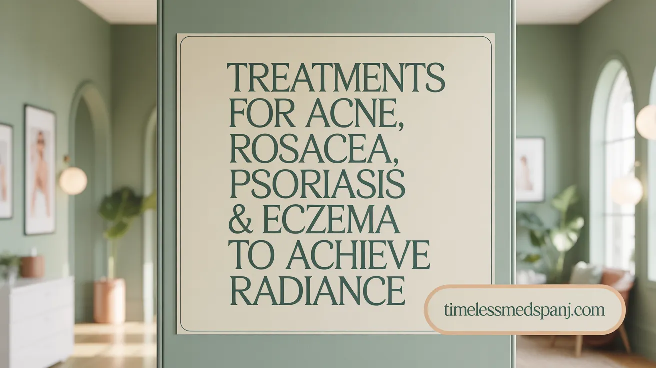 Treatments for Acne, Rosacea, Psoriasis & Eczema to Achieve Radiance