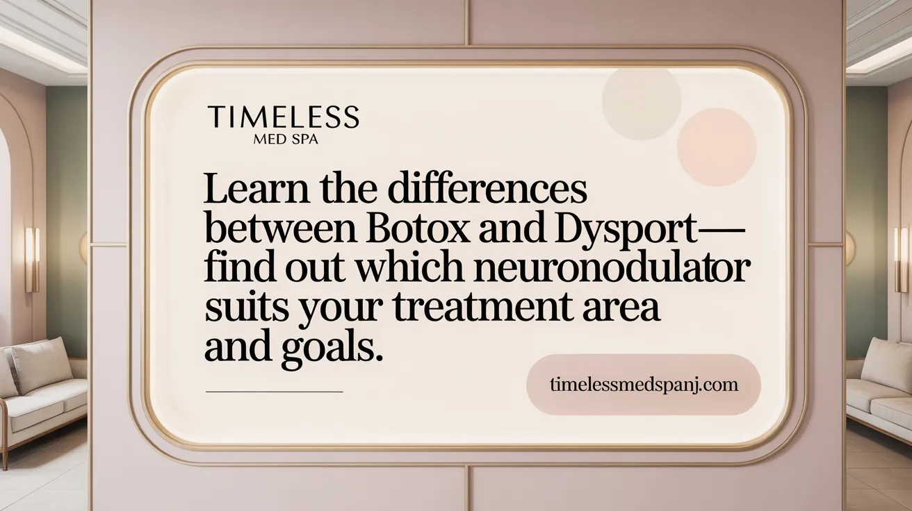 Learn the differences between Botox and Dysport—find out which neuromodulator suits your treatment area and goals.