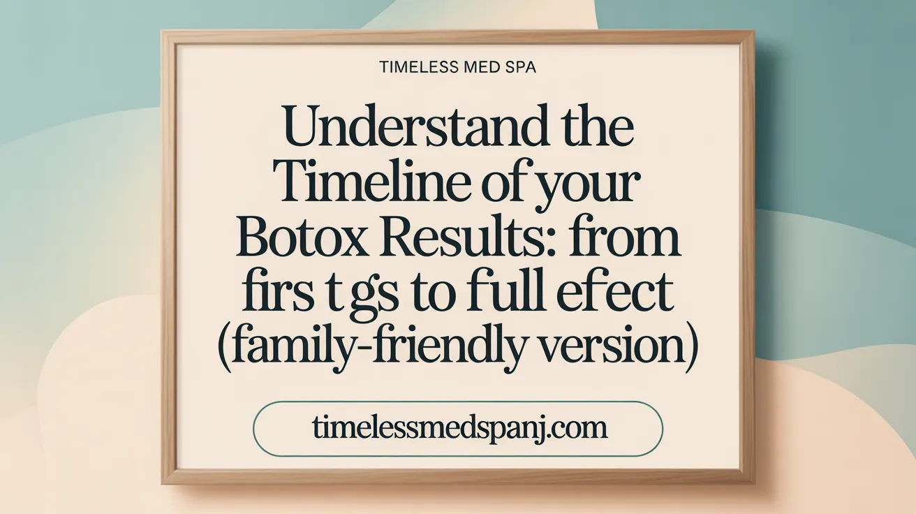 Understand the Timeline of Your Botox Results: From First Signs to Full Effect