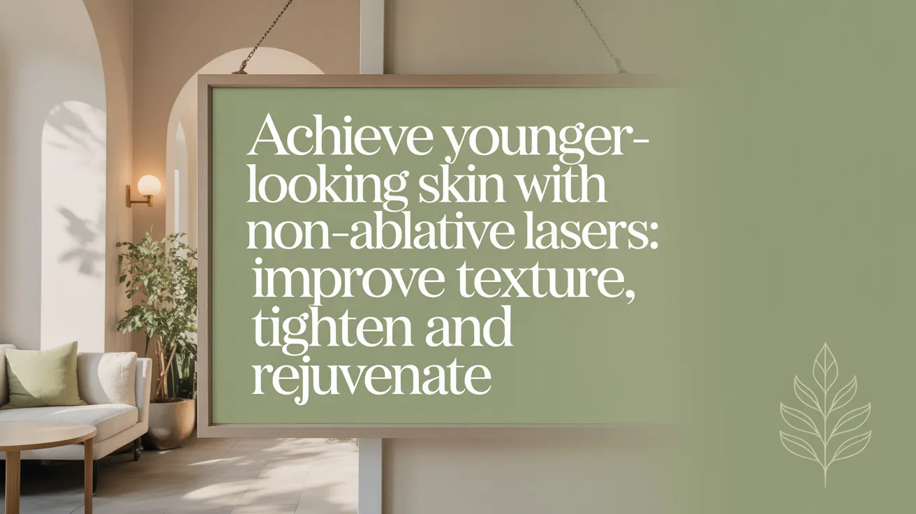 Achieve Younger-Looking Skin with Non-Ablative Lasers: Improve Texture, Tighten, and Rejuvenate