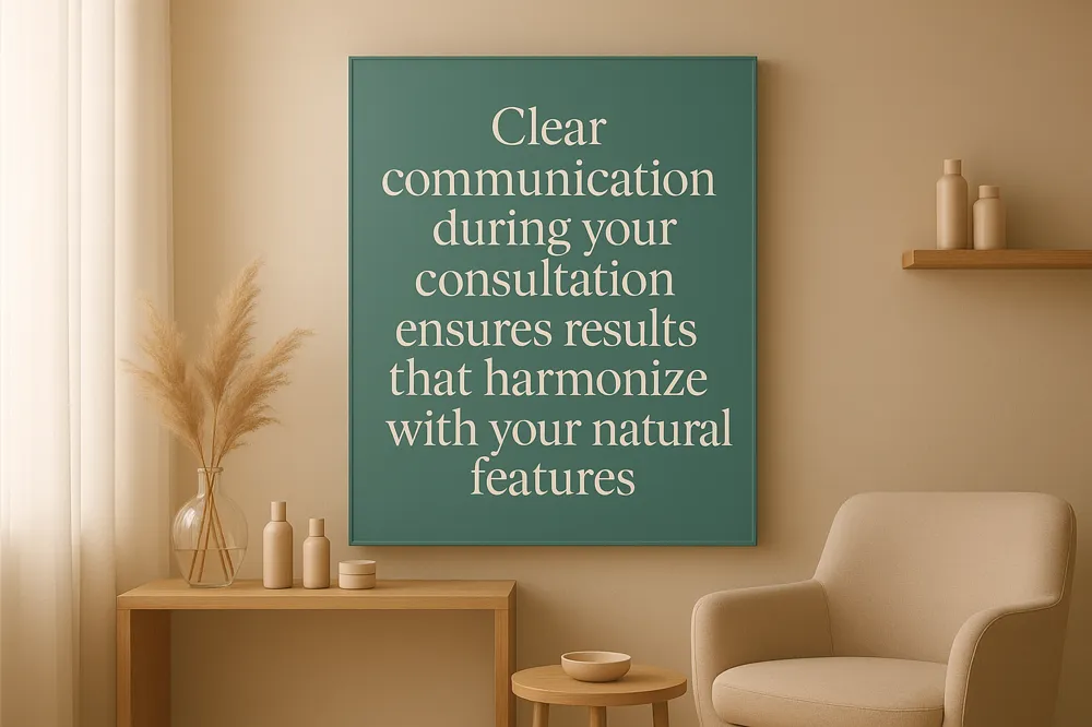 Clear communication during your consultation ensures results that harmonize with your natural features