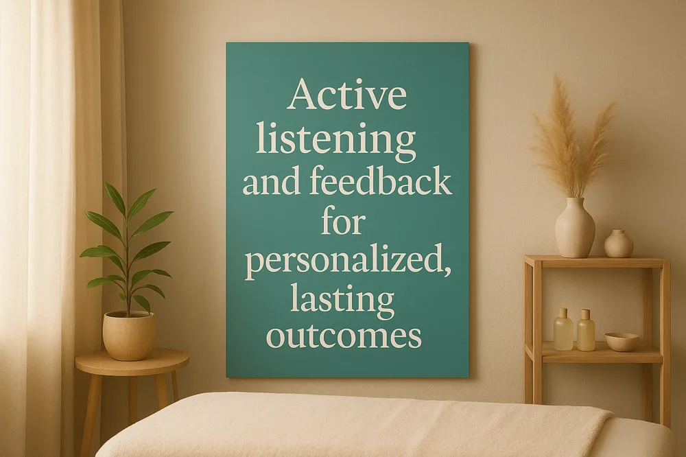 Active listening and feedback for personalized, lasting outcomes