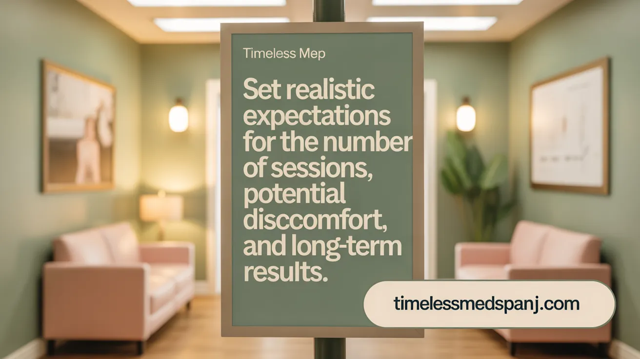 Set realistic expectations for the number of treatments, potential discomfort, and long-term results.
