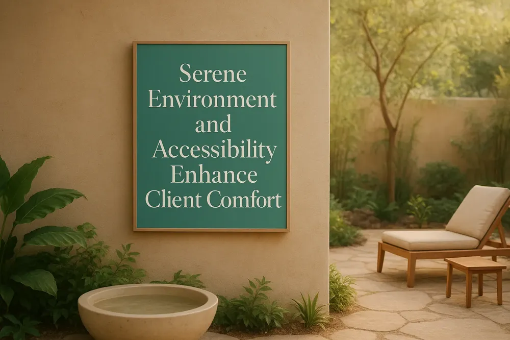 Serene Environment and Accessibility Enhance Client Comfort