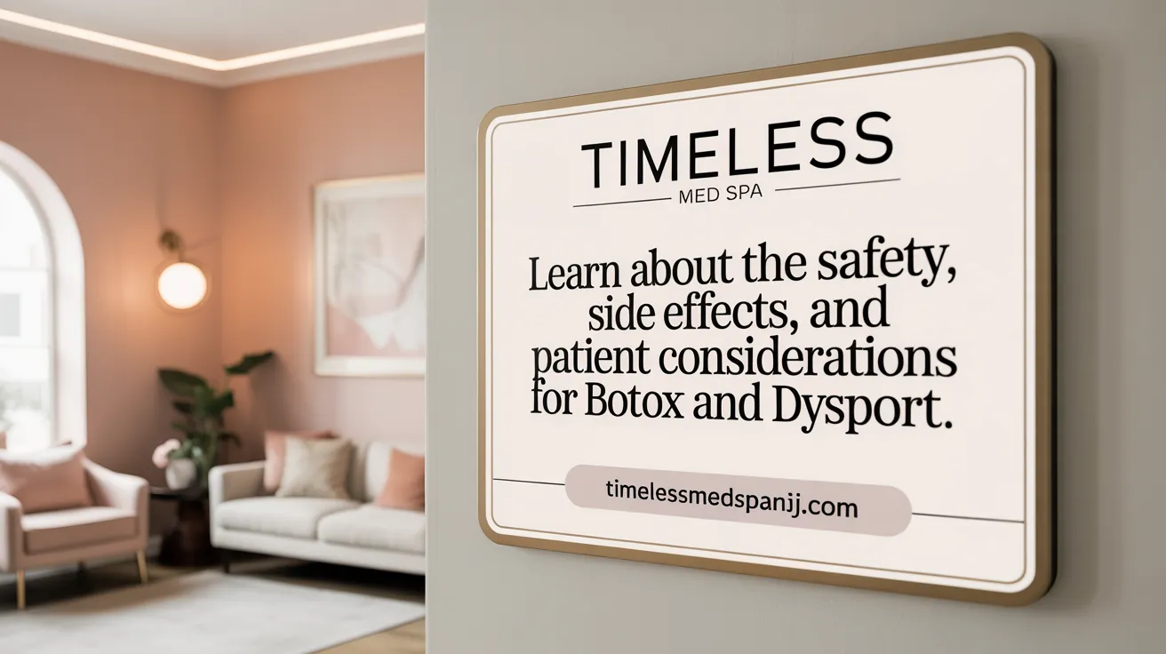 Learn about the safety, side effects, and patient considerations for Botox and Dysport.