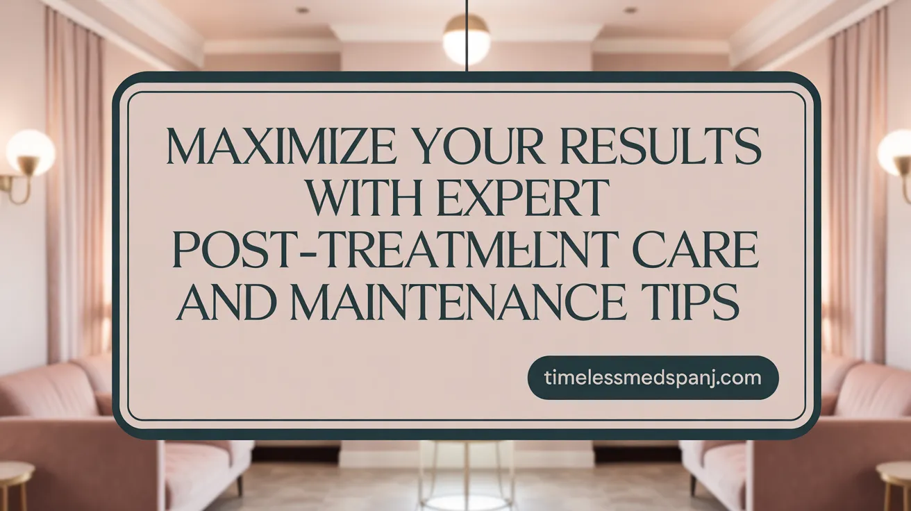 Maximize Your Results with Expert Post-Treatment Care and Maintenance Tips