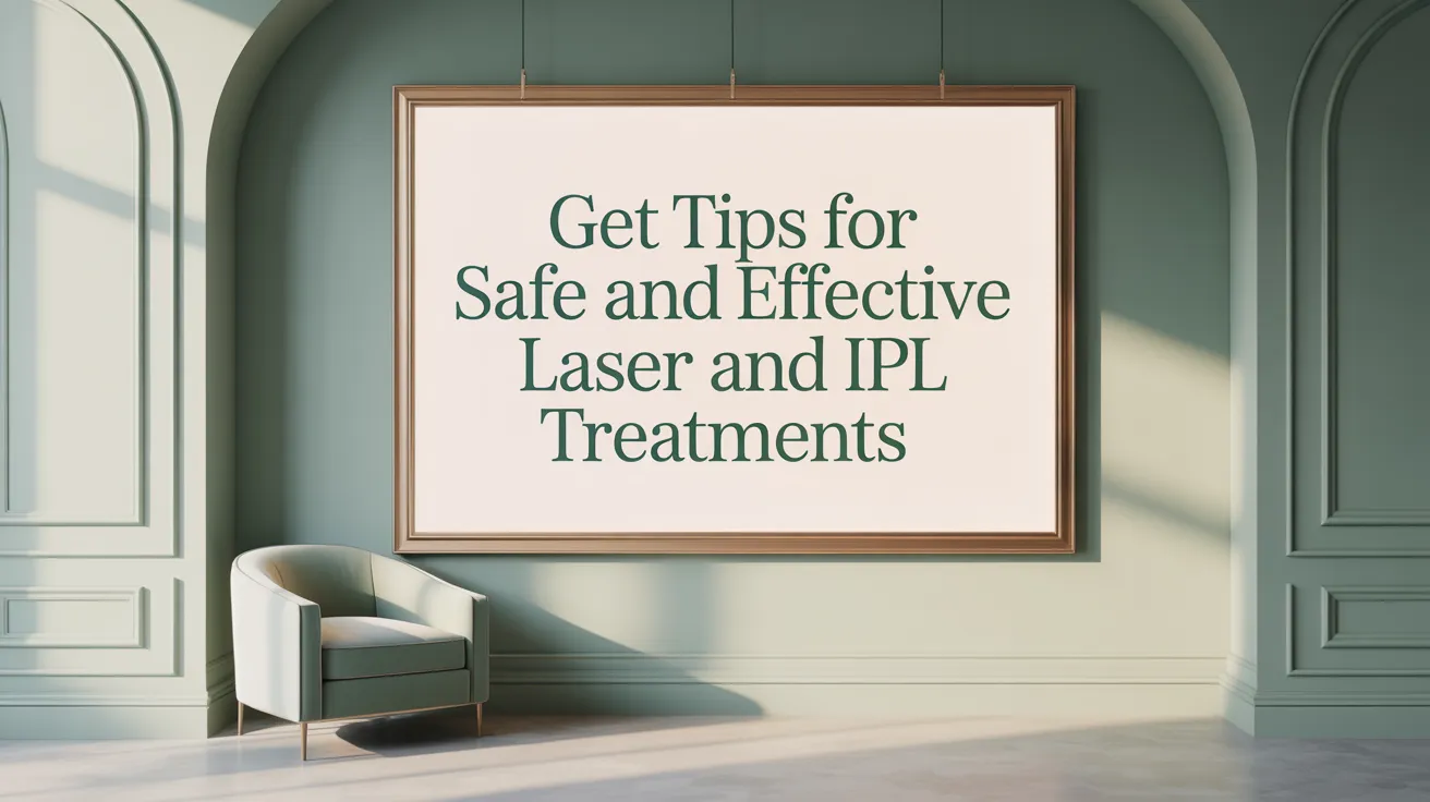 Get Tips for Safe and Effective Laser and IPL Treatments