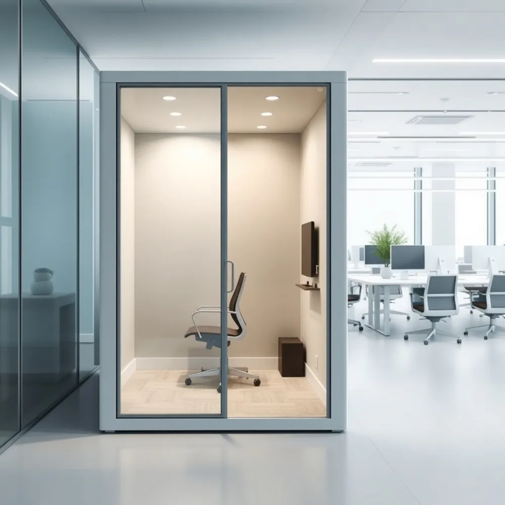 Boost team focus and maximize your square footage with versatile, acoustically treated phone booths.