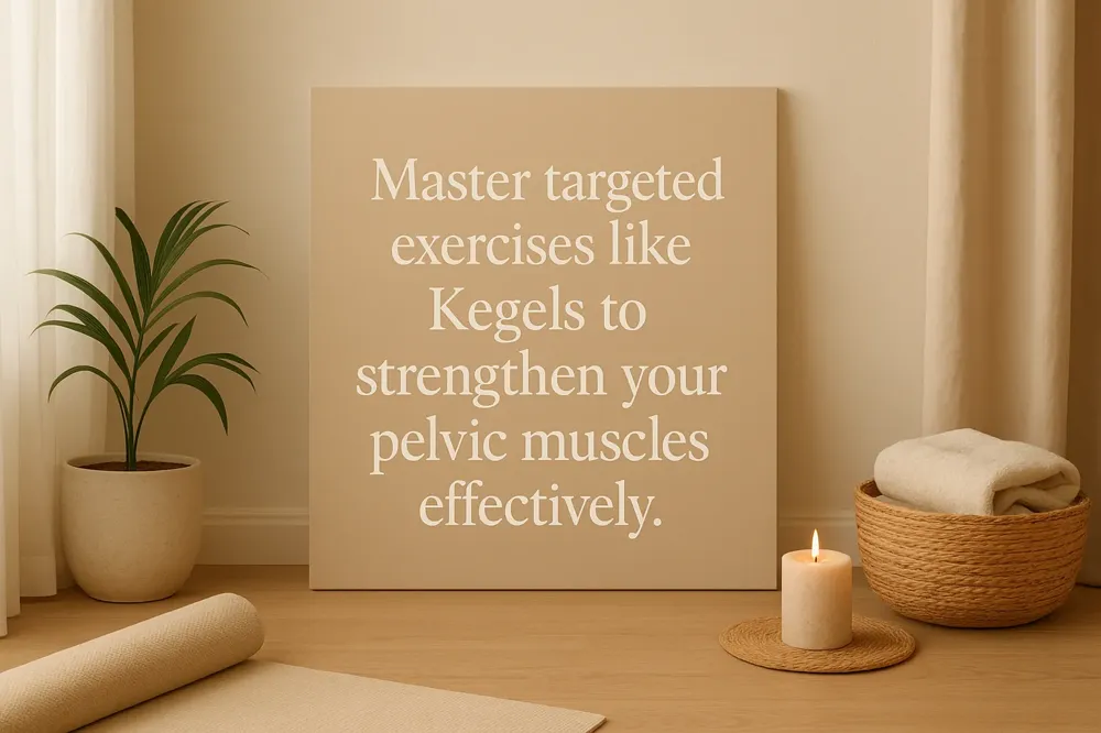 Master targeted exercises like Kegels to strengthen your pelvic muscles effectively.