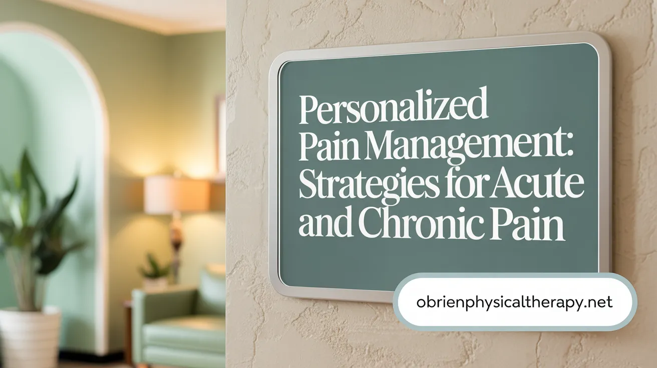 Personalized Pain Management: Strategies for Acute and Chronic Pain