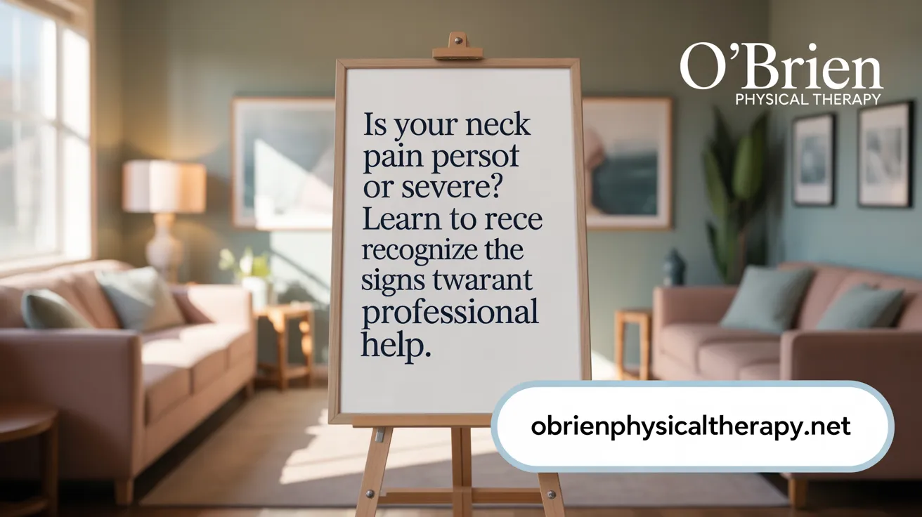 Is your neck pain persistent or severe? Learn to recognize the signs that warrant professional help.