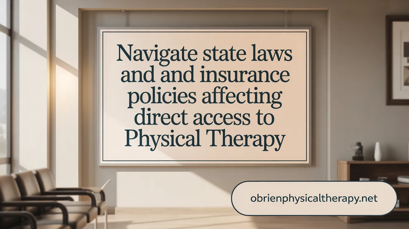 Navigate state laws and insurance policies affecting direct access to physical therapy
