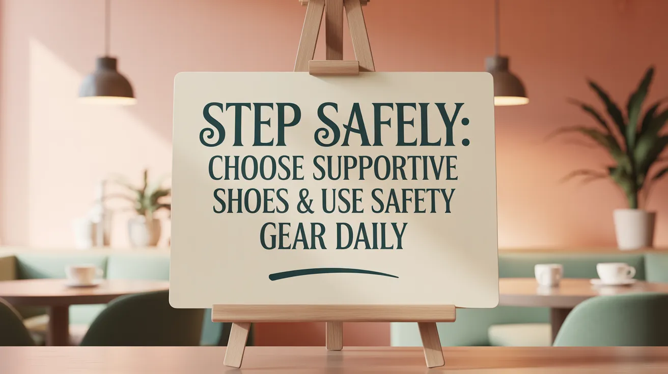 Step Safely: Choose Supportive Shoes & Use Safety Gear Daily
