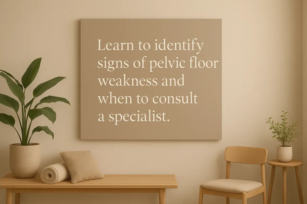 Learn to identify signs of pelvic floor weakness and when to consult a specialist.