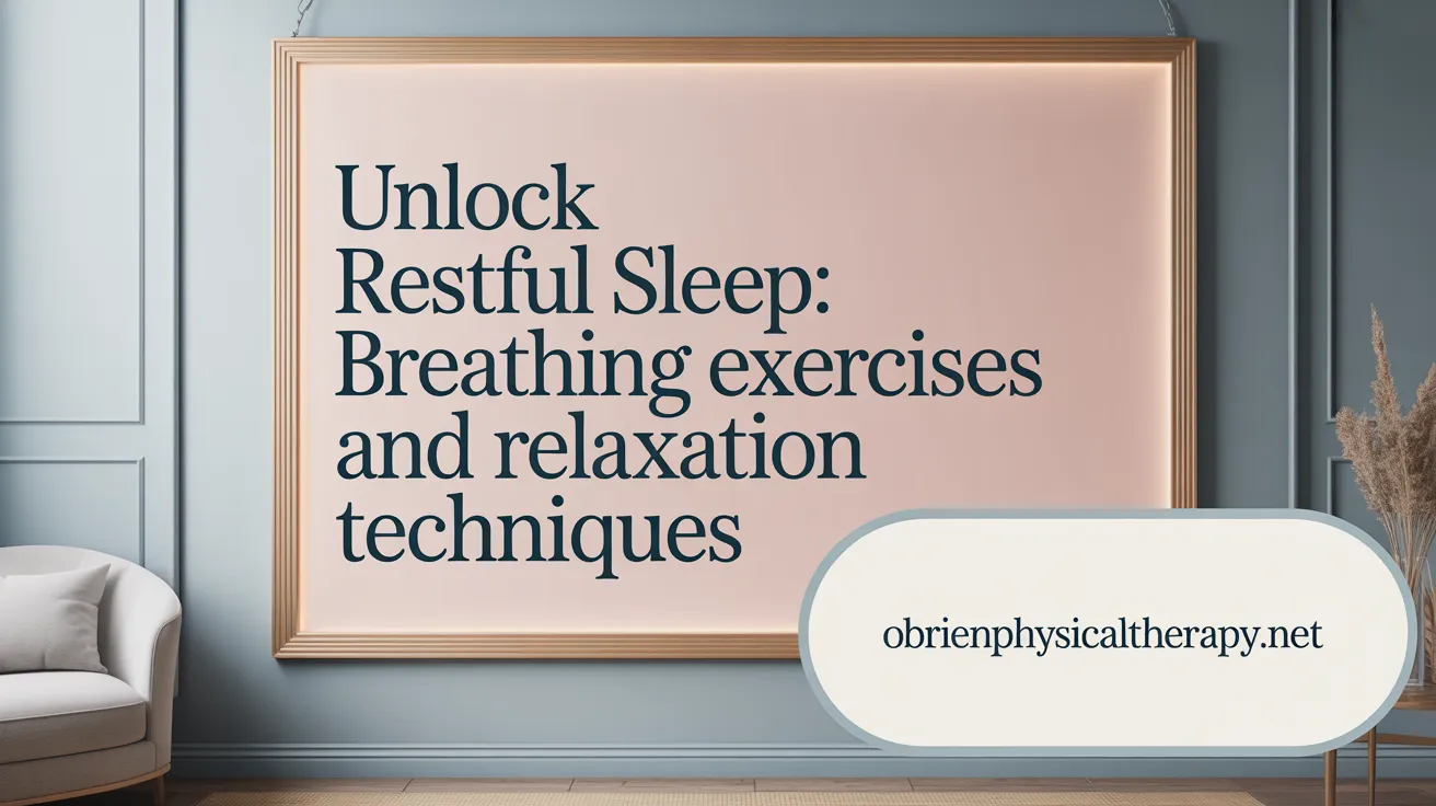 Unlock Restful Sleep: Breathing Exercises and Relaxation Techniques