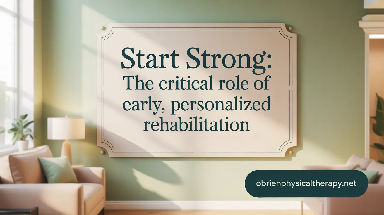 Start Strong: The Critical Role of Early, Personalized Rehabilitation