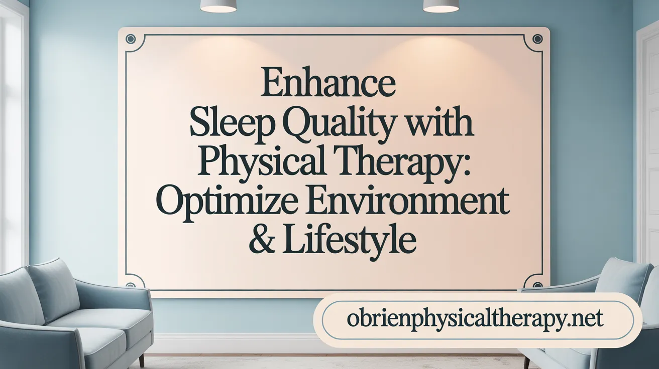 Enhance Sleep Quality with Physical Therapy: Optimize Environment & Lifestyle