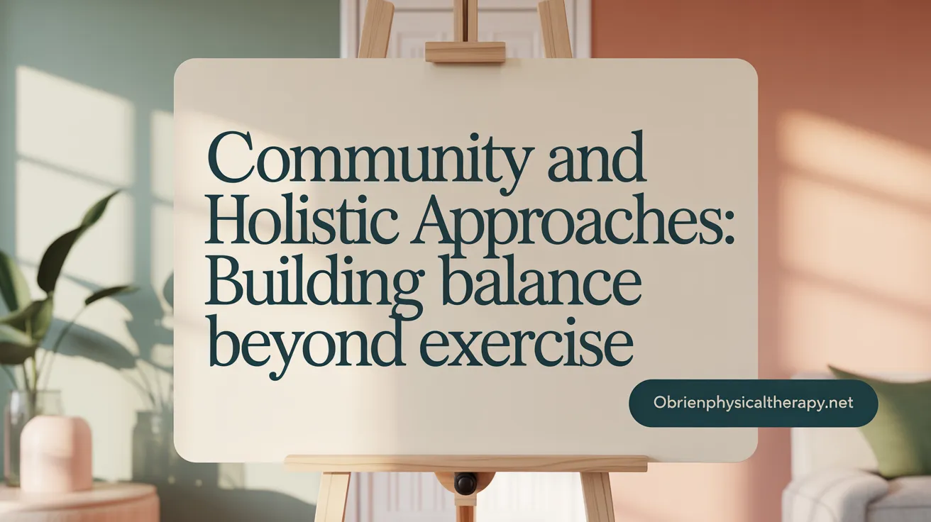 Community and Holistic Approaches: Building Balance Beyond Exercise