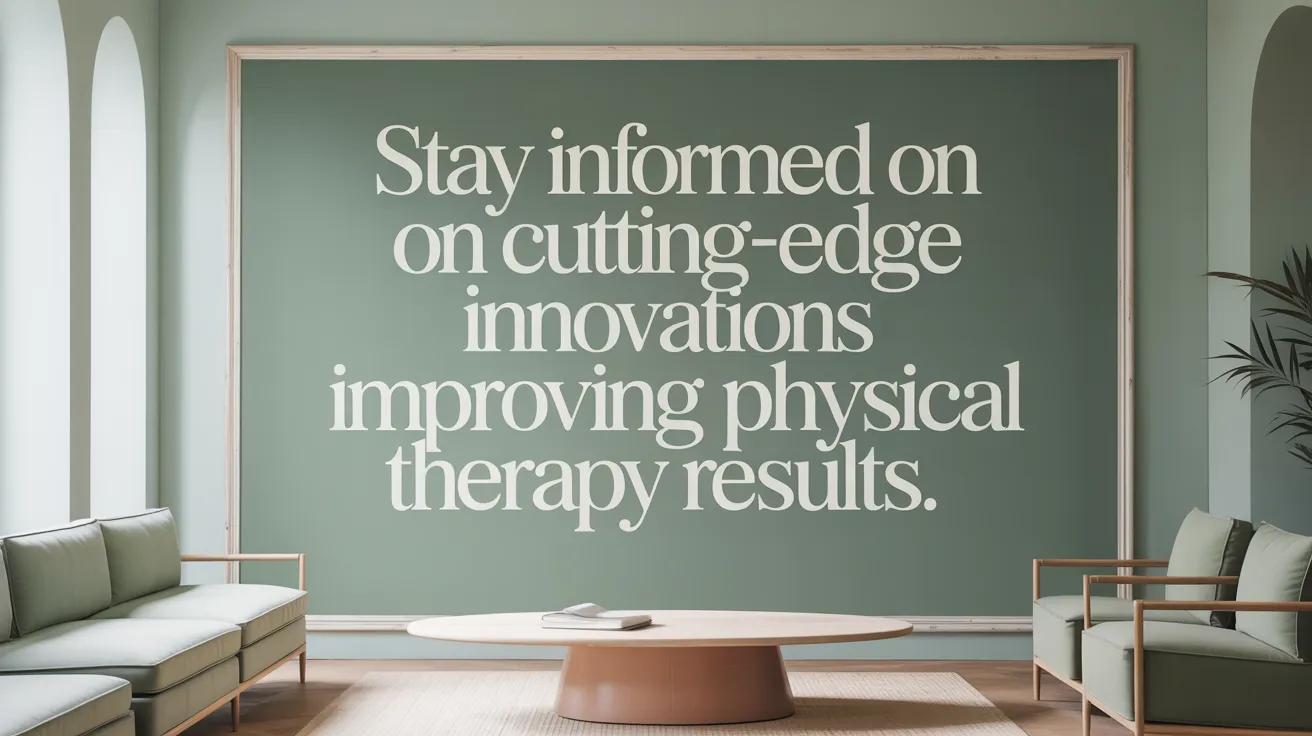 Stay informed on cutting-edge innovations improving physical therapy results.