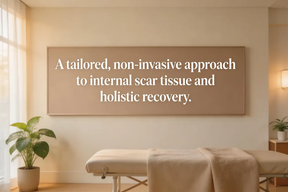 A tailored, non-invasive approach to internal scar tissue and holistic recovery.