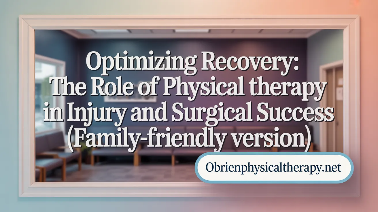 Optimizing Recovery: The Role of Physical Therapy in Injury and Surgical Success