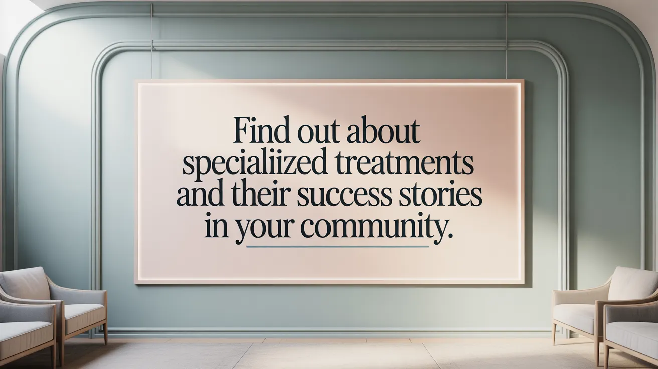 Find out about specialized treatments and their success stories in your community.