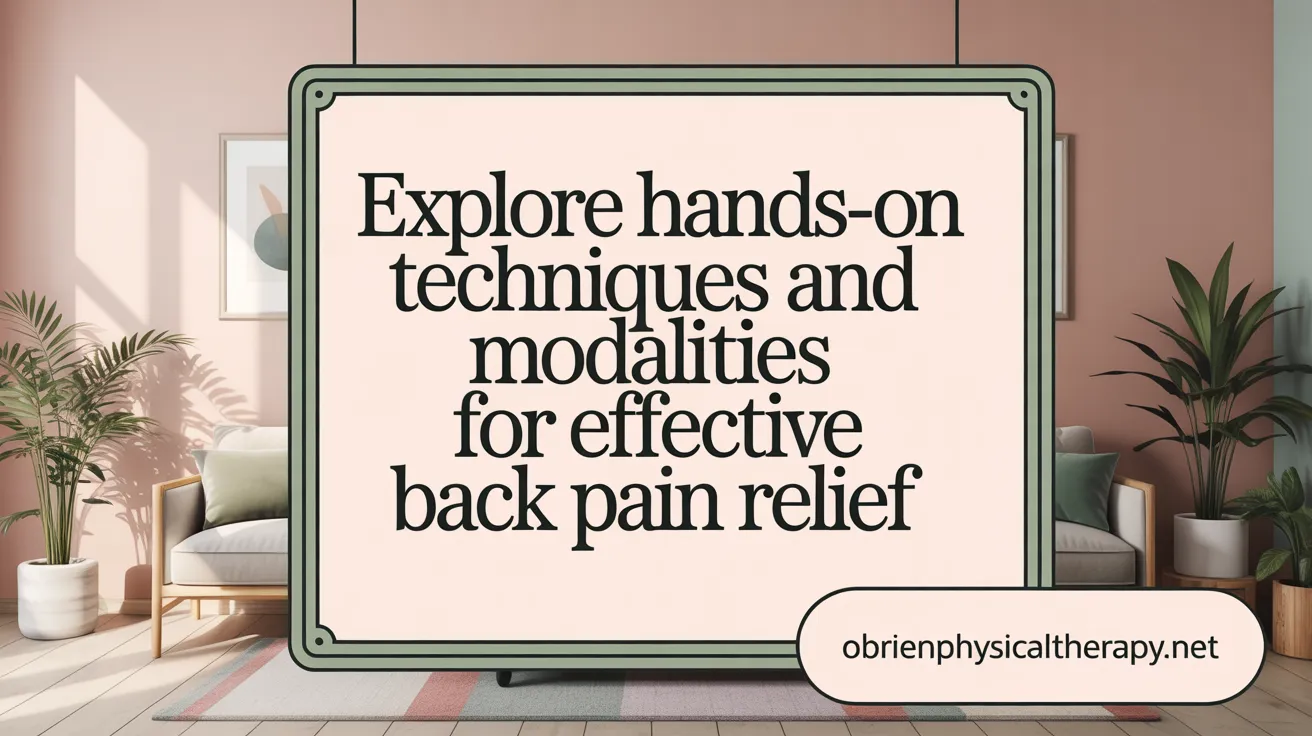 Explore Hands-On Techniques and Modalities for Effective Back Pain Relief