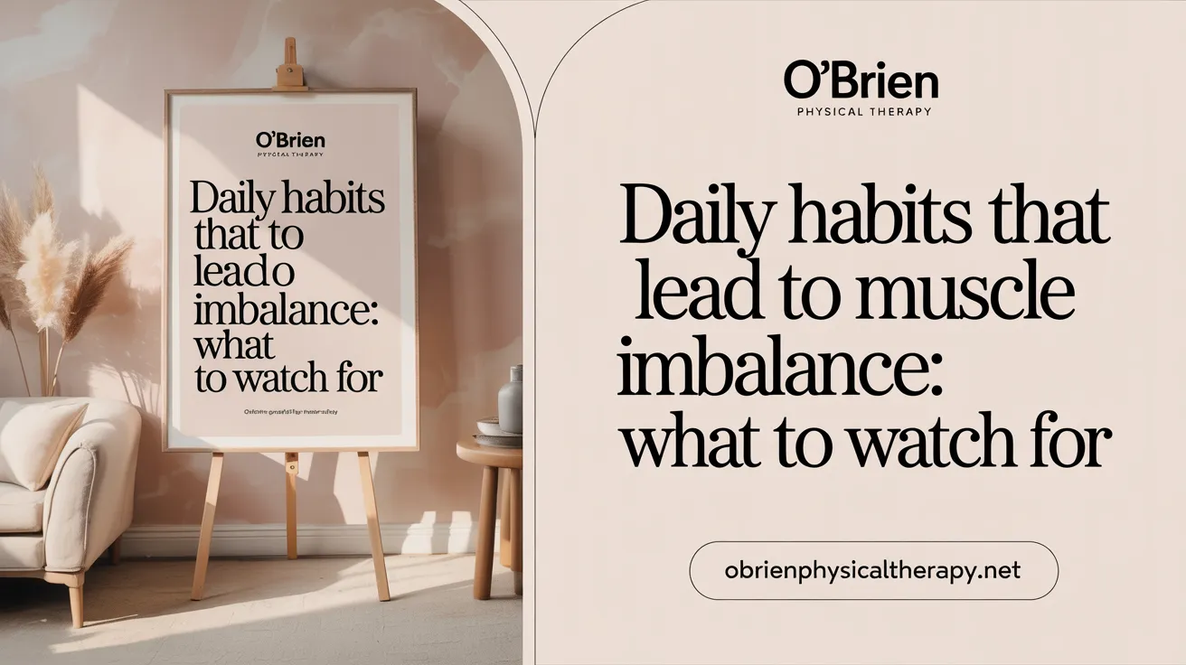 Daily Habits that Lead to Muscle Imbalance: What to Watch For