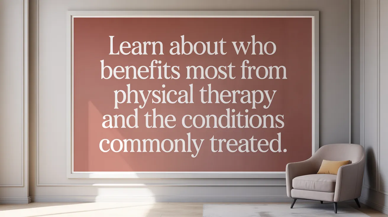 Learn about who benefits most from physical therapy and the conditions commonly treated.