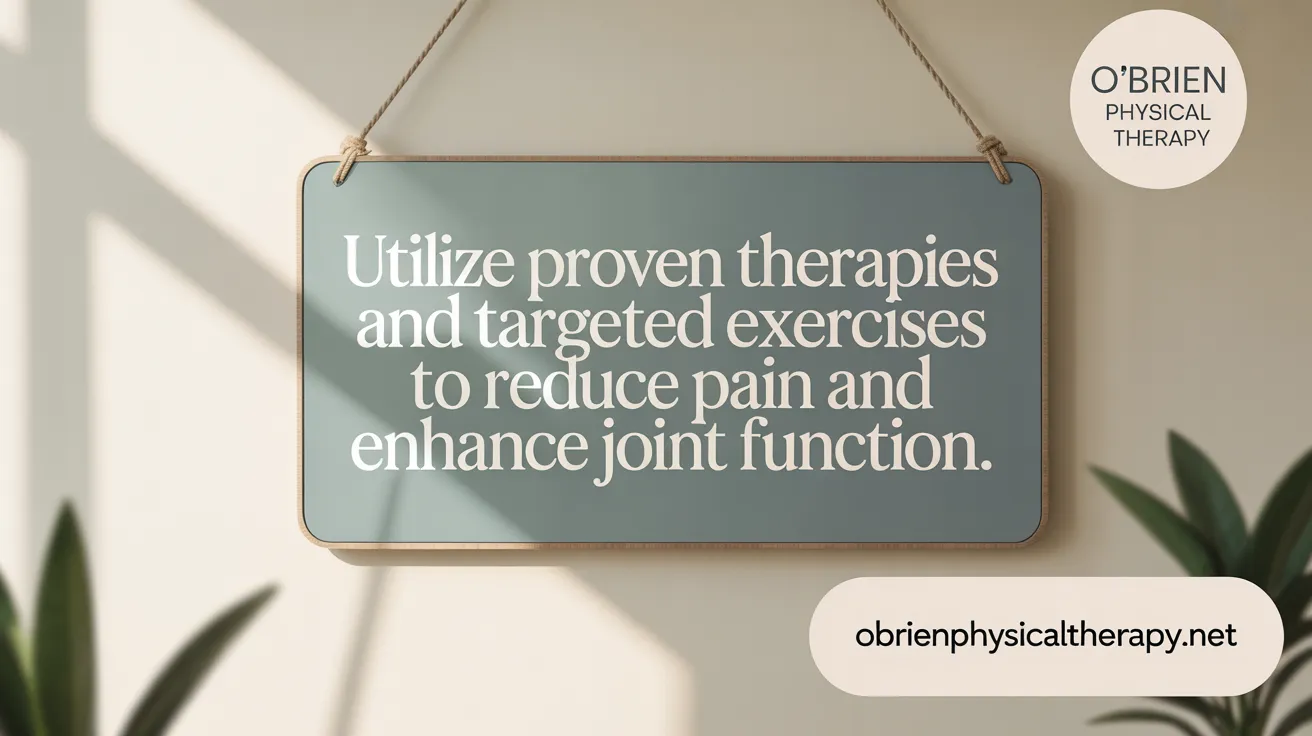 Utilize proven therapies and targeted exercises to reduce pain and enhance joint function.