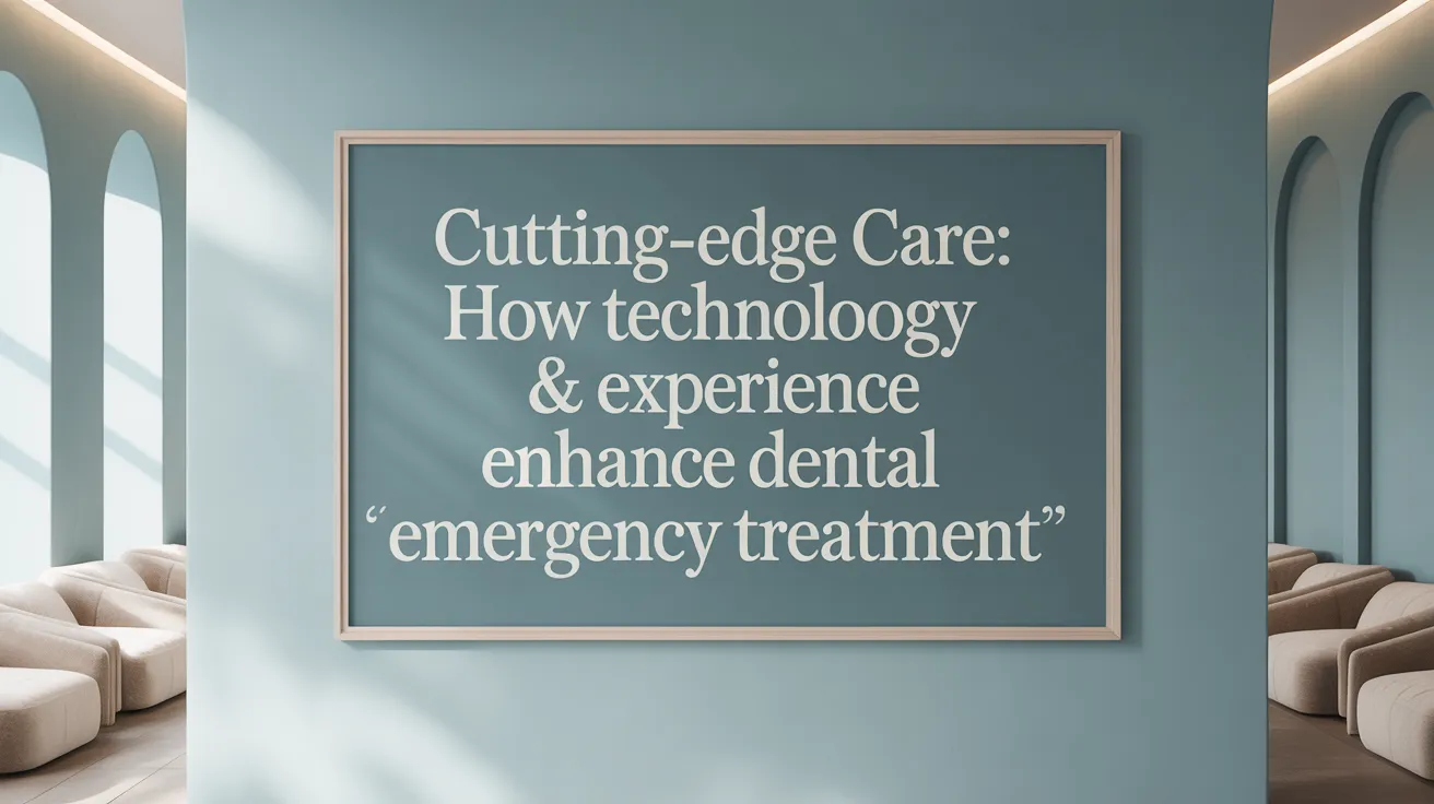 Cutting-Edge Care: How Technology & Experience Enhance Dental Emergency Treatment