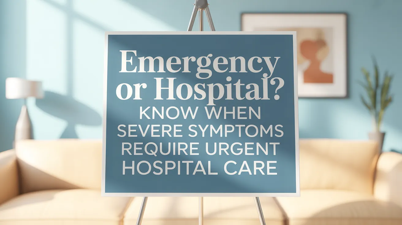 Emergency or Hospital? Know When Severe Symptoms Require Urgent Hospital Care