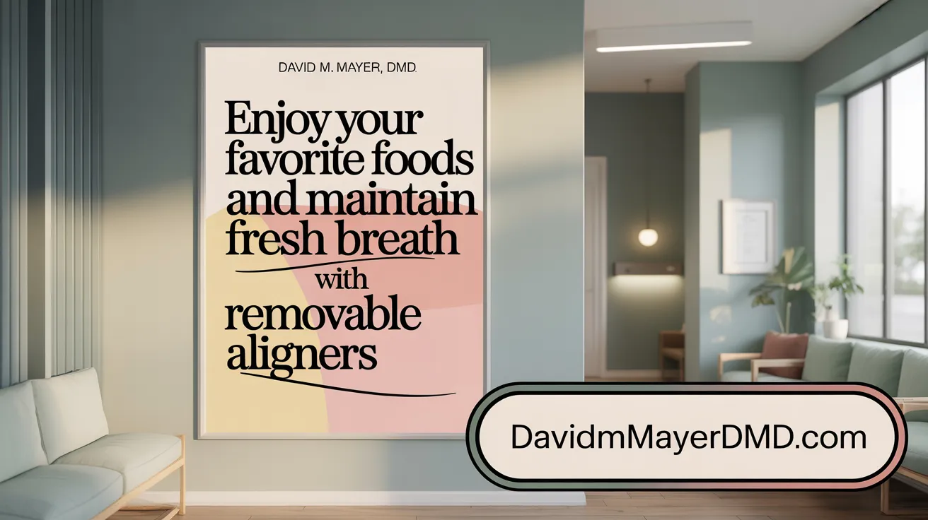 Enjoy your favorite foods and maintain fresh breath with removable aligners