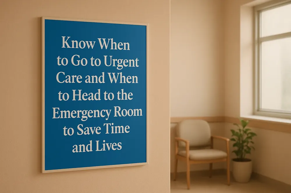 Know When to Go to Urgent Care and When to Head to the Emergency Room to Save Time and Lives