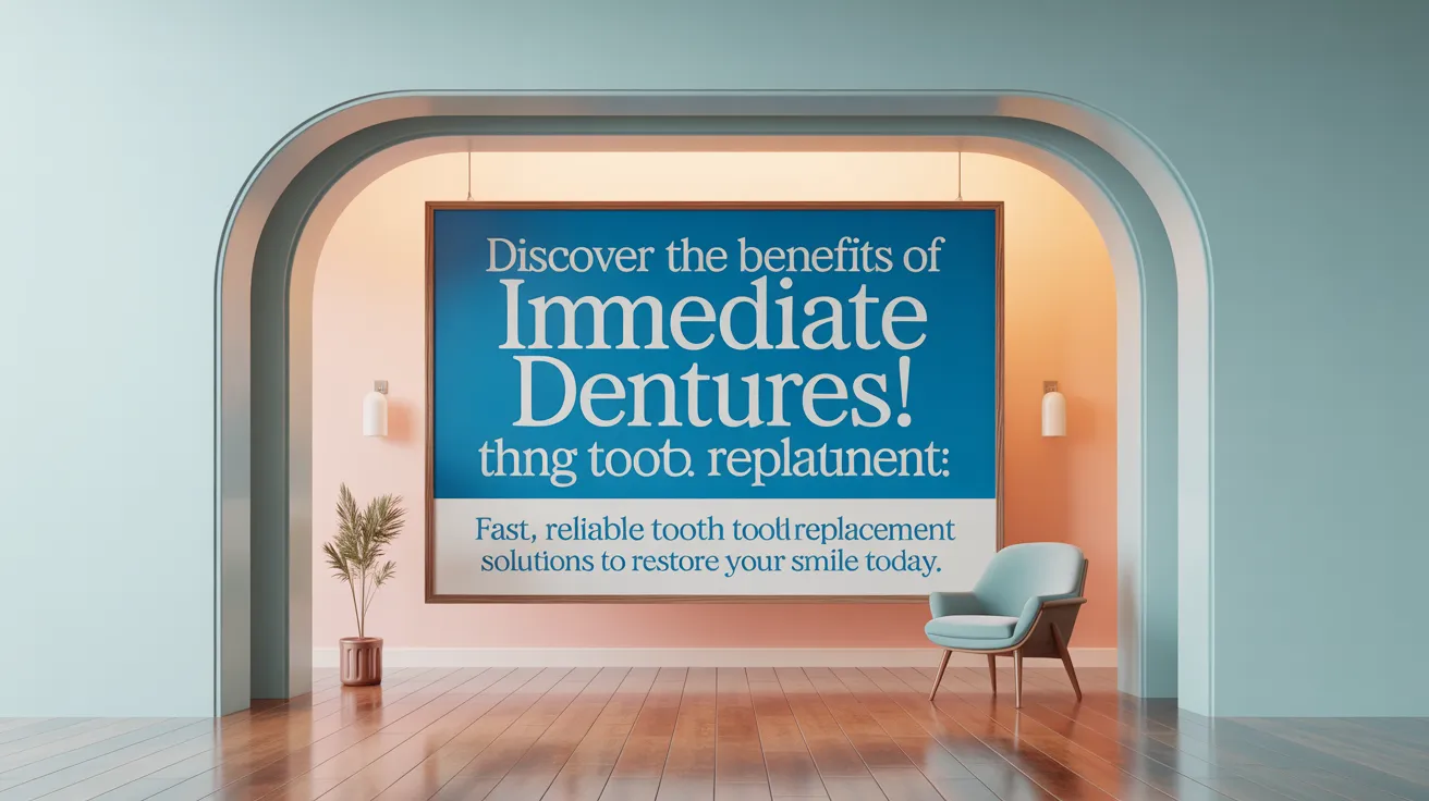 Discover the benefits of immediate dentures! Fast, reliable tooth replacement solutions to restore your smile today.