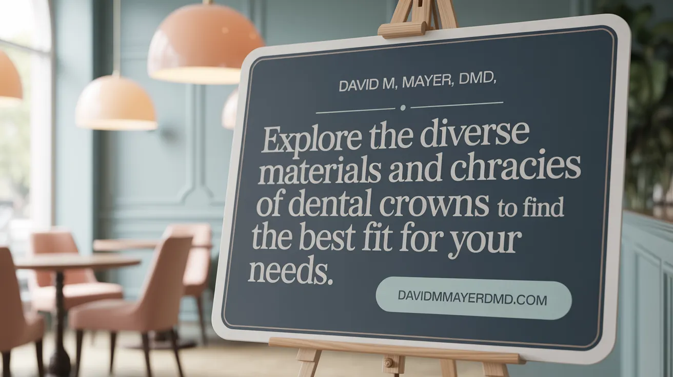 Explore the diverse materials and characteristics of dental crowns to find the best fit for your needs.