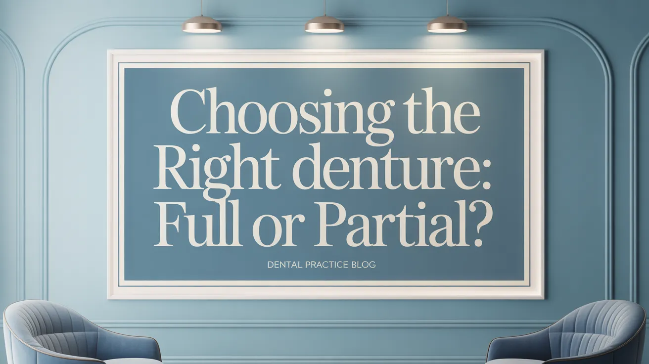Choosing the Right Denture: Full or Partial?