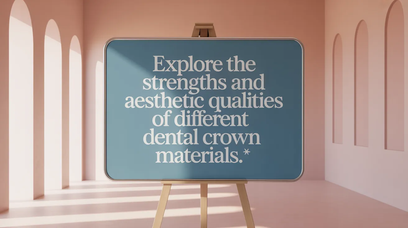 Explore the strengths and aesthetic qualities of different dental crown materials.