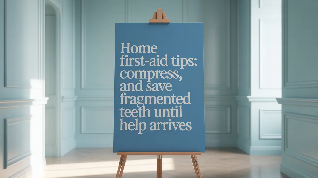 Home First-Aid Tips: Rinse, Compress, and Save Fragmented Teeth Until Help Arrives